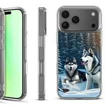 For iPhone 17 Pro Shockproof Protective Phone Case, by OneToughShield - Husky Snow