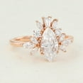 thumbnail image 5 of SOLITAIRE JEWELS 0.80CT Marquise With Round Moissanite Diamond Cluster Engagement Ring for Women Solid 18k Rose Gold, 18k Rose Gold Solitaire Ring, 5 of 6