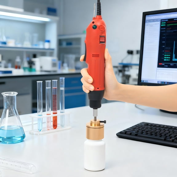 80W Black&Red Electric Bottle Capping Machine Bottle Handheld Bottle Capper Electric Bottle for 0.39-1.18inch Diameter