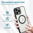 thumbnail image 3 of Magnetic Clear for iPhone 14 Pro Max Case [Never Yellowing] [Compatible with MagSafe] Luxury Plating Shockproof Protective Slim Phone Case for iPhone 14 Pro Max 2022-Black, 3 of 12
