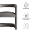 thumbnail image 3 of Winslow Barrel Performance Velvet Dining Chair in Storm Gray, 3 of 10