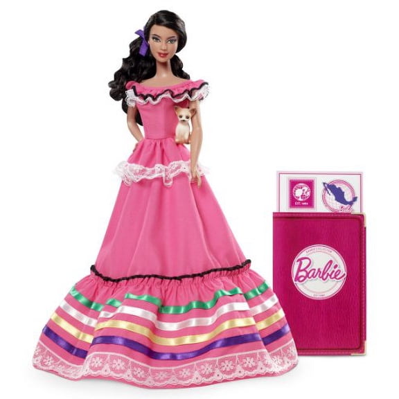 Dolls of The World Mexico Barbie Doll Pink Label 2011 Mattel No. W3374 NEW