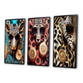 thumbnail image 3 of Designart "Celebrity Chic Giraffe II" Fashion Framed Wall Art Set Of 3 - Gold Glam Frame Gallery Set For Office Decor, 3 of 6