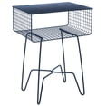 thumbnail image 5 of mDesign Steel Side/End Table Nightstand with Storage Shelf Basket - Navy Blue, 5 of 5