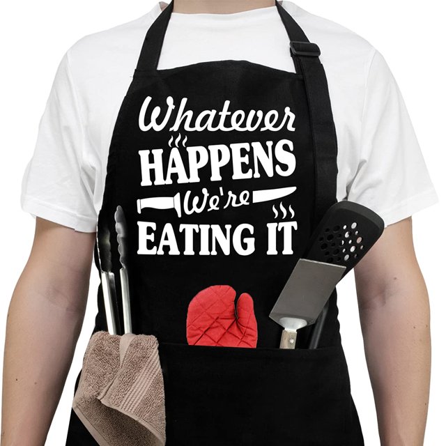 Neweleven Regalo Del Día Del Padre Para Hombres, Papá, Marido, Él, Delantales Para Hombres Con Bolsillos, Regalos Divertidos Para Hombres, Papá, Marido, Novio, Hermano, Tío, Parrilla, Barbacoa, Cocina