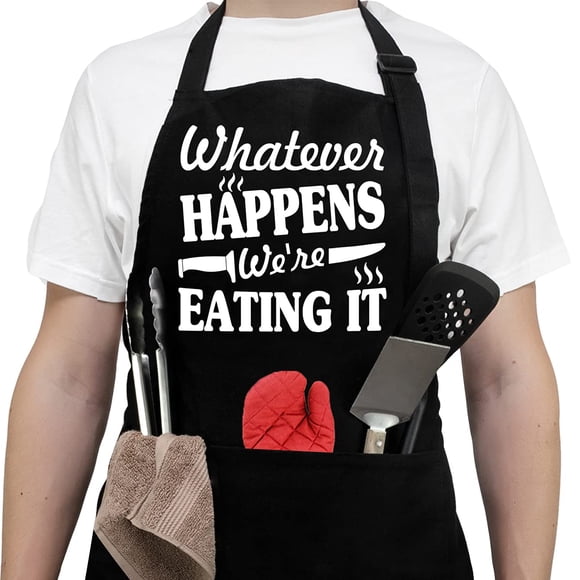 Neweleven Regalo Del Día Del Padre Para Hombres, Papá, Marido, Él, Delantales Para Hombres Con Bolsillos, Regalos Divertidos Para Hombres, Papá, Marido, Novio, Hermano, Tío, Parrilla, Barbacoa, Cocina