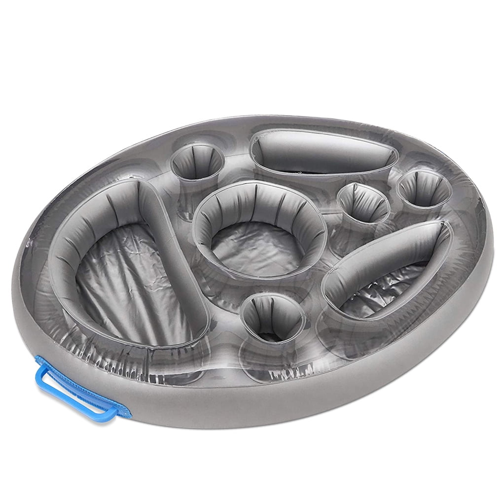 Inflatable Drinking Holder Pool Snacks Food Tray Serving Bar Cooler