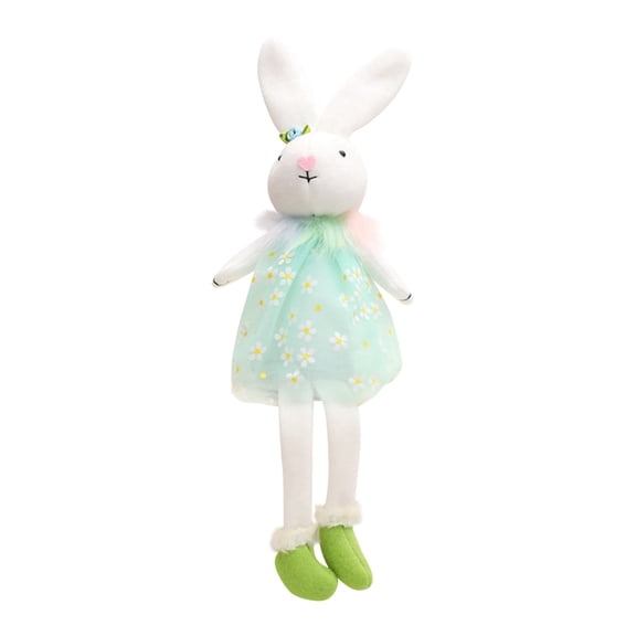Easter Bunny Plush Doll with Floral Tulle Dress, 17-Inch Soft Stuffed Rabbit Toy for s Girls, Cute Long Leg Bunny Plushie for Spring Home Decor & Holiday Gifts