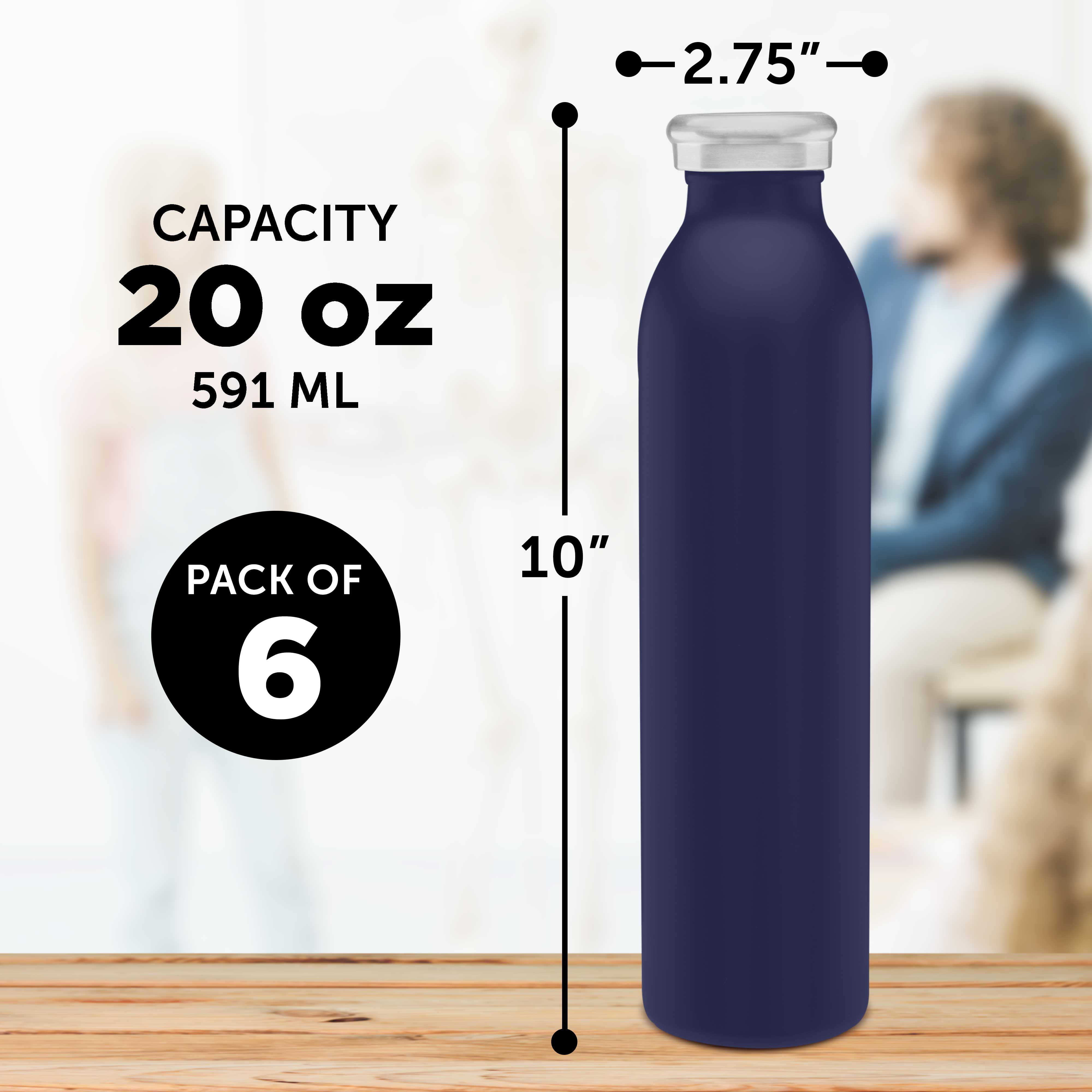 Complete Home 20 Ounce Double Wall Stainless Steel Bottle - Each