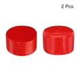 thumbnail image 2 of 2pcs Rubber End Caps 65mm ID Vinyl Round Tube Bolt Cap Cover Screw Thread Protector Red, 2 of 4