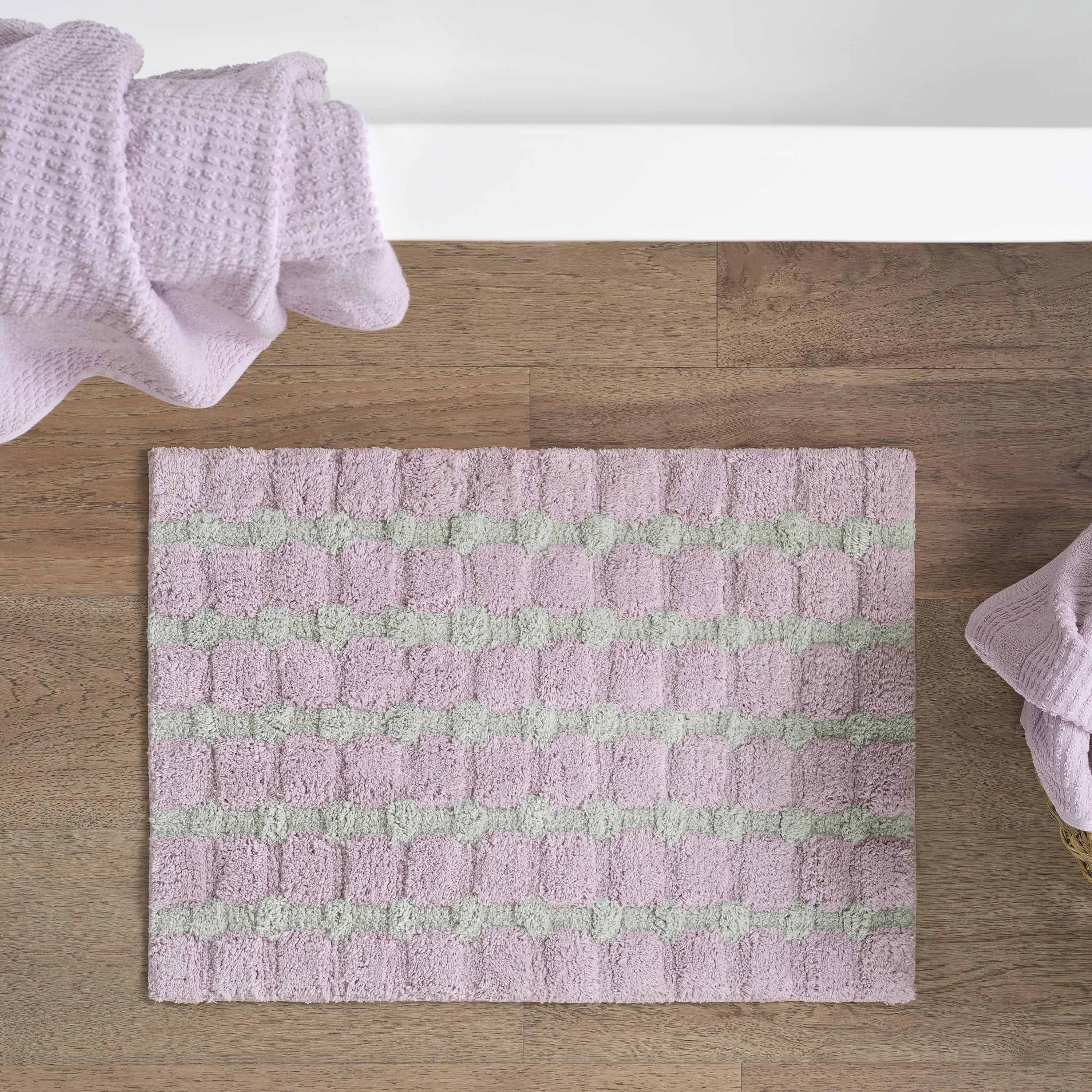 Martex Expression Sculpted Bath Rug, Lilac/Grey