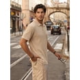 thumbnail image 3 of RICHCOIN Polo Shirts for Men Summer Short Sleeve Textured Knit Casual Golf Tops Collared T Shirt, 3 of 7