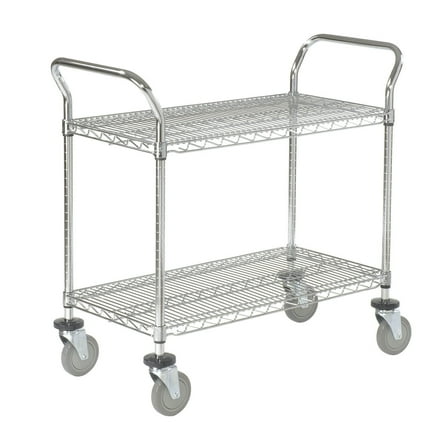 Global Industrial 188704 Nexel Wire Utility Cart - 2 Shelves, 36 x 18 in. - 800 lbs