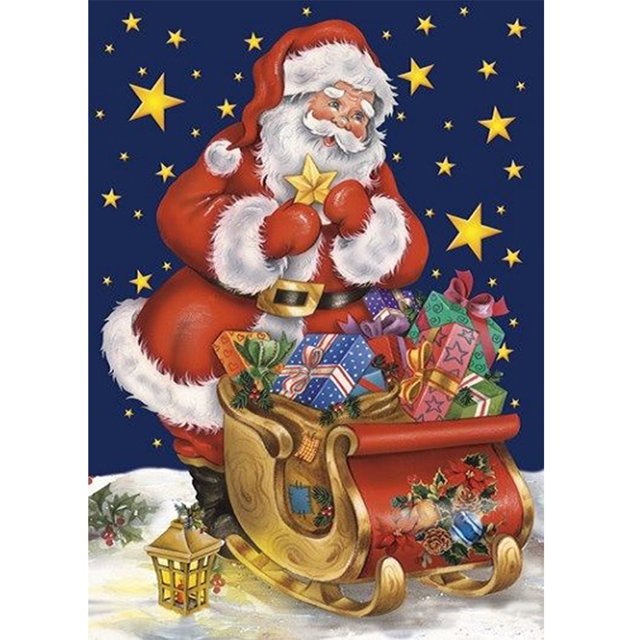 Santa Claus 5D DIY Diamond Painting Kits Resina Redonda Hugtrwg Para estrenar