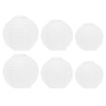 thumbnail image 1 of Miangastore 6 Pcs Round Paper Lanterns for Party Decoration with Iron Frame, 1 of 9
