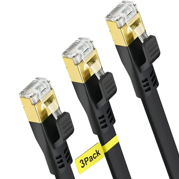 CAT 7 Ethernet Cable, 6ft 3 Pack Yauhody Outdoor&Indoor High Speed Network Cable LAN Cable Wires RJ45 Ethernet Cable