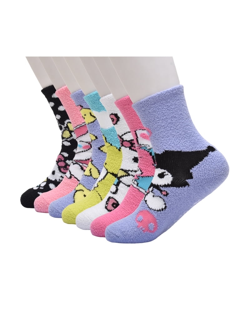 Sanrio Hello Kitty Womens 7-Pack Box Set Low Cut Cozy Socks, Shoe