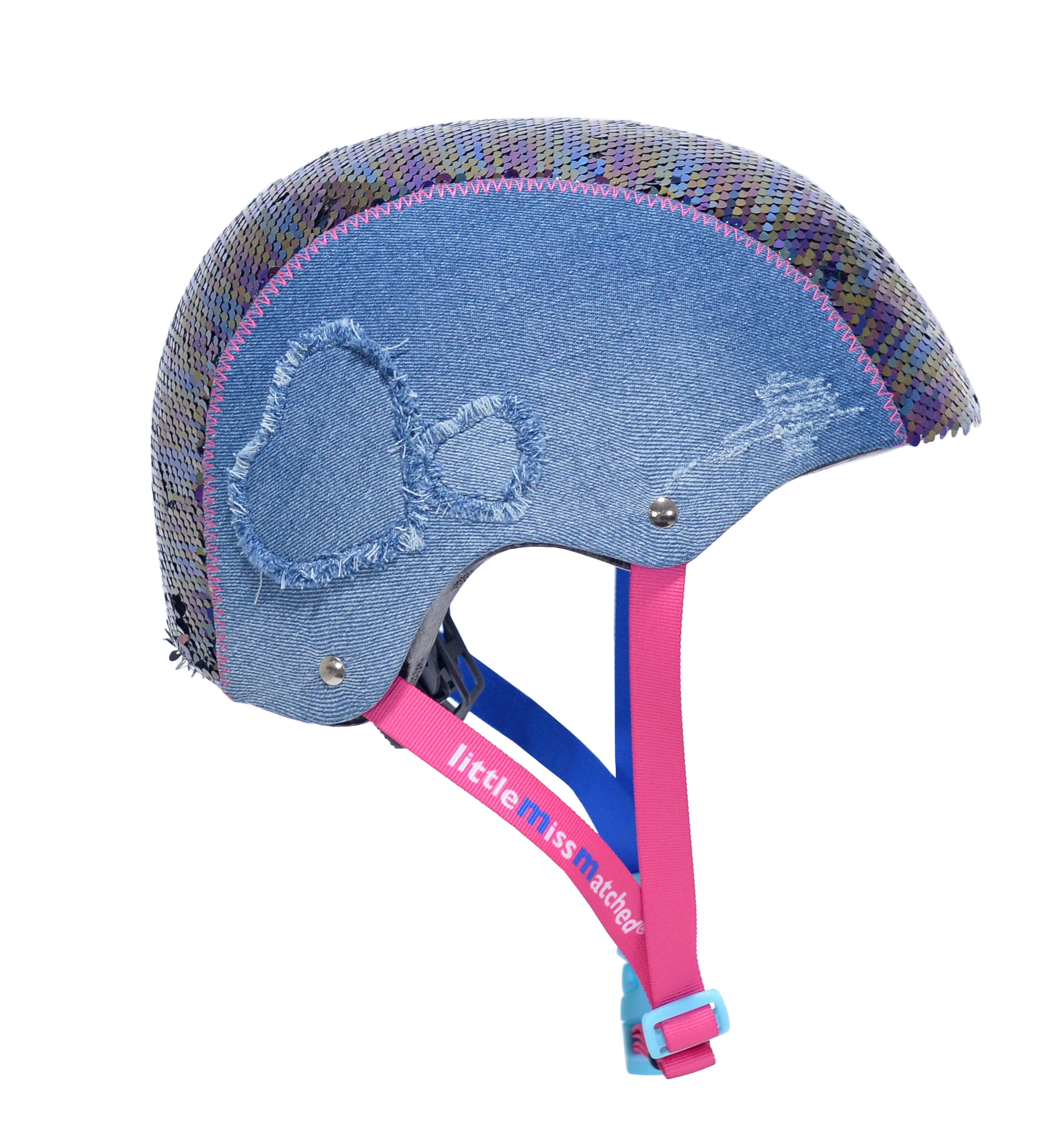 LittleMissMatched Magic Sequin & Denim Multi-Sport Girl’s Child Helmet