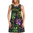 thumbnail image 1 of Balery Mardi Gras6 Vestidos de verano para mujer con estampado: vestido holgado sin mangas, vestido playero informal y cómodo para días calurosos., 1 of 7