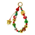 thumbnail image 1 of Llavero navideño con cuentas para llave de coche, regalo para mujer, adorno colgante de moda Estrella dorada, 1 of 9