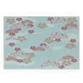 thumbnail image 3 of Japanese Cutting Board, Squama Cherry Blossom Land of the Rising Sun Pattern, Decorative Tempered Glass Cutting and Serving Board, Small Size, Dark Coral Pale Blue, by Ambesonne, 3 of 5