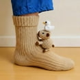 thumbnail image 5 of 3D Knit Animal Socks, Funny Novelty Christmas Floor Socks, Cute 3D Panda Black Cat Koala Capybara Raccoon Sloth Cow Animals Crochet Knit Sock, 5 of 7