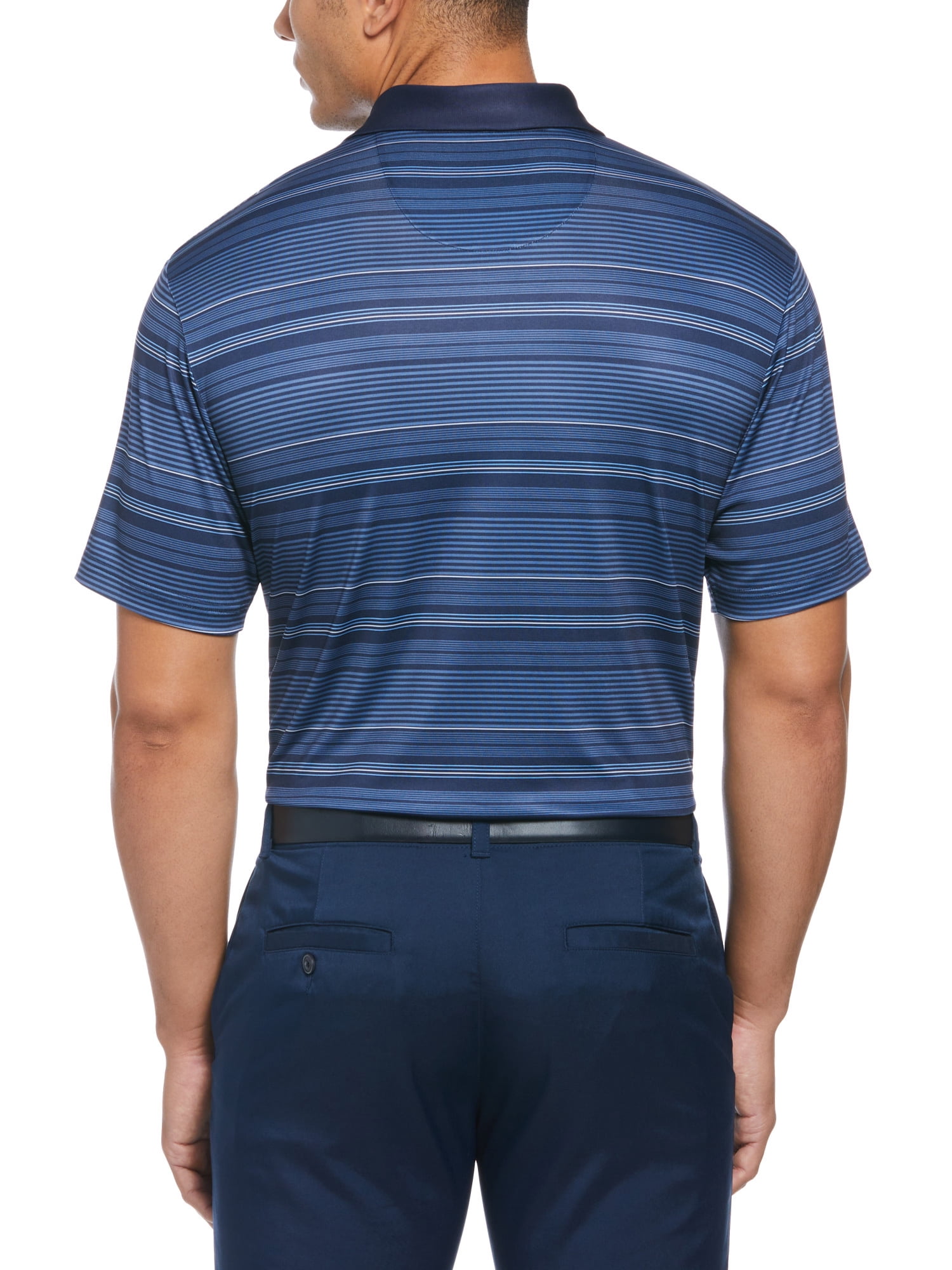 Ben Hogan Performance Men’s and Big Men’s Eco Tonal Stripe Short Sleeve Golf Polo Shirt, up to Size 5XL