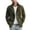 Army Green, variant on Men's Lightweight Jackets, Long Sleeve Casual Windproof Button Men's Outerwear Brown Size 2XL