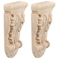 thumbnail image 2 of WORGEOUS 10 pcs  Wood Corbels Decorative Wooden Corner Moulding Trim Home Living Room Decoration, 2 of 8