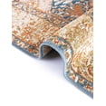 thumbnail image 4 of Unique Loom Outdoor Traditional Collection Area Rug - Timeless (2' 7" x 12' Runner Navy Blue and Light Pink/Gold), 4 of 9