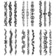 thumbnail image 1 of Yesallwas 6 hojas de mezcla de tatuajes falsos tribales, tatuaje temporal pequeño, tatuaje con patrón tribal azul y negro, pegatina corporal para hombres y mujeres, 9 cm x 19 cm / 3,54 x 7,48 pulgadas, 1 of 5