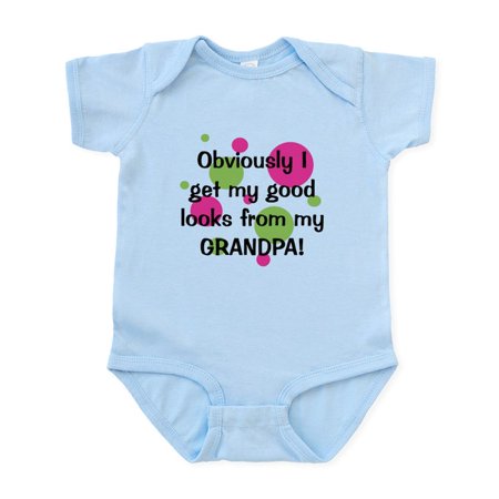 

CafePress - Good Looks From Grandpa Infant Bodysuit - Baby Light Bodysuit Size Newborn - 24 Months