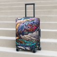 thumbnail image 6 of Gukieu Psychedelic Shark Artwork Print Suitcase Protective Cover, Elastic Zipper Buckle Suitcase Protective Cover, Suitable for Travel, Business Trip-Small, 6 of 7