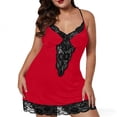 thumbnail image 2 of QSAWXQZ Women's Plus Lace Lingerie V Neck Sleeveless Mini Slip Dress Tassel Chemise for Lounge 5XL, 2 of 9