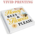 thumbnail image 3 of Zomyto 7"x7" Spring Summer Decor Honey Wood Sign Home Desk Tabletop Shelf Decor Farmhouse Spring Decorations, 3 of 5