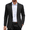 Black, variant on Mens Casual Sport Coats Knit Lightweight Sports Jackets One Button Casual Business Blazer Jackets