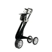 byACRE Carbon Ultralight Comfort Walker Rollator, 18.5In Seat Width, Black Frame, 285-lb Capacity, Carbon Fiber