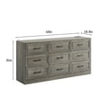 thumbnail image 6 of Vabches Dresser for Bedroom 9 Drawer Wide Dresser with Charging Station,Grey, 6 of 9