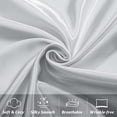 thumbnail image 2 of Silk Satin Pillow Cases Standard Size Set of 2 with Envelope Closure Skin & Hair Friendly Gifts for Women Men, 20"x 30" Queen Size, Silver, 2 of 7