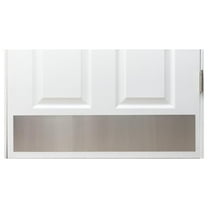 Stainless Steel Door Mop Protection Kick Plate, 6" x 36" Size, No Holes, for Door Widths 37"