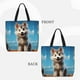 thumbnail image 2 of Balery Blue Sky Cute Wolf Bolsa de Mano para Mujeres con Cremallera, Bolsa de Gimnasio con Compartimentos, Bolsa para Laptop, Bolsa para Trabajo, 2 of 7