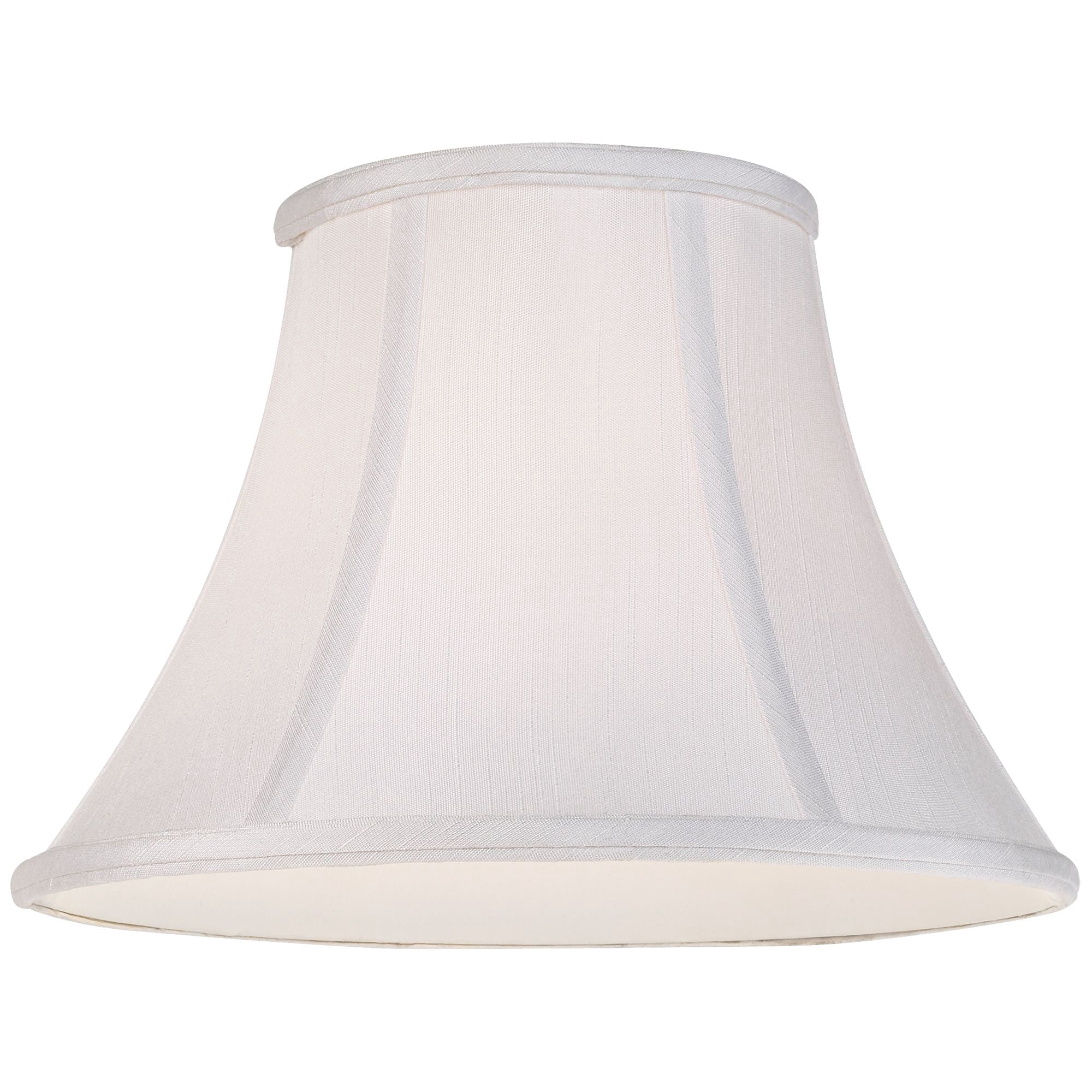 Imperial Shade White Small Bell Lamp Shade 6" Top x 12" Bottom x 9" Slant x 8.5" High (Spider) Replacement with Harp and Finial