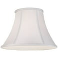 thumbnail image 3 of Imperial Shade White Small Bell Lamp Shade 6" Top x 12" Bottom x 9" Slant x 8.5" High (Spider) Replacement with Harp and Finial, 3 of 6