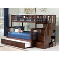 thumbnail image 3 of Columbia Staircase Bunk Bed Twin over Full with Twin Size Raised Panel Trundle Bed in Walnut, 3 of 10