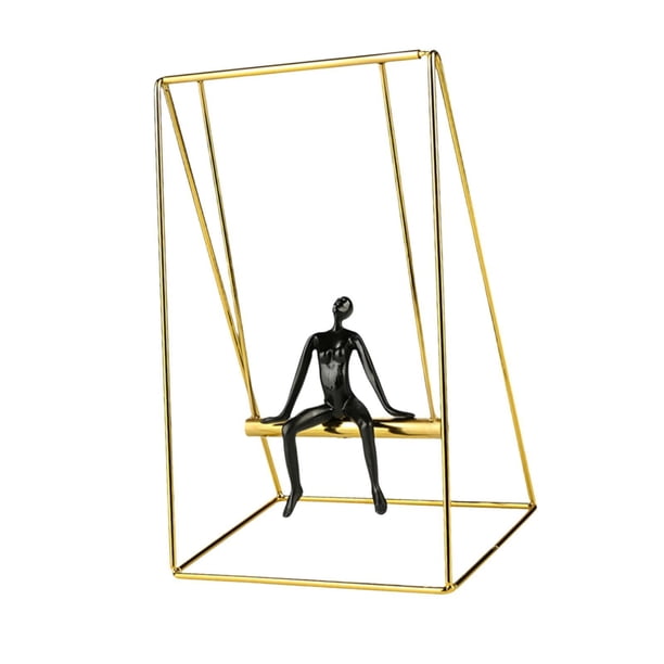 Figura de columpio de resina, colección de figuras, adorno de mesa, acento, escritorio simple, humano 245 cm x 37 cm