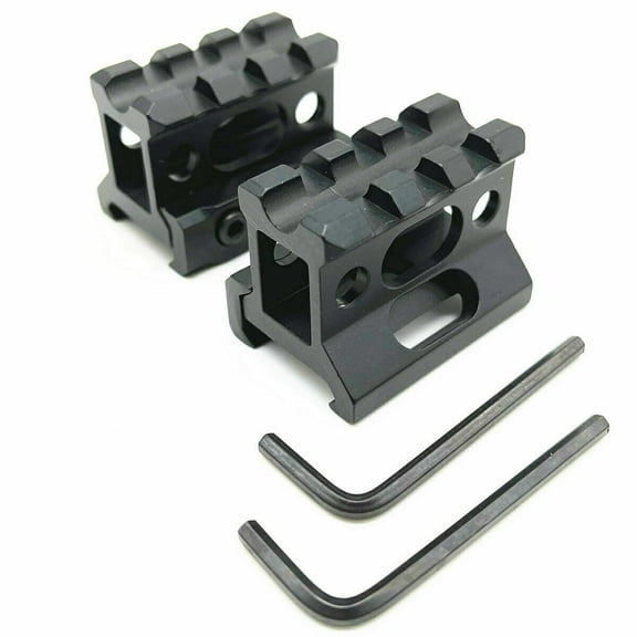 EROCK Slim Picatinny Riser Mount 1" High 3 Slots MT Sight Scope Rail Riser 2 Pieces