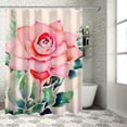 thumbnail image 5 of flowers beautiful pattern printed shower curtain waterproof shower curtain  Cloth Fabric Bathroom Decor Set with Hooks, 5 of 7