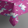 thumbnail image 3 of Cartoon Unicorn Pattern Rectangle Tablecloth 60"x84",Waterproof Polyester Rectangle Table Cloth, Wipeable Spillproof Polyester Tablecloth for Dining, Camping, Indoor and Outdoor, 3 of 5