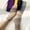 D, variant on Snow Gloves Women's Cute Autumn Winter Solid Color Half Finger Knitted Wool Gloves Winter Gloves Purple One Size