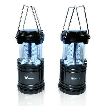 2 Pack of Water Resistant Portable Ultra Bright LED Lantern Flashlight for Hiking, Camping, Blackouts, (Best Camping Lantern 2019)